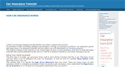 Desktop Screenshot of carinsurancetutor.com